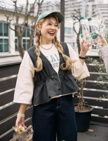 소매 2way 개더 베스트 렙심 LEPSIM