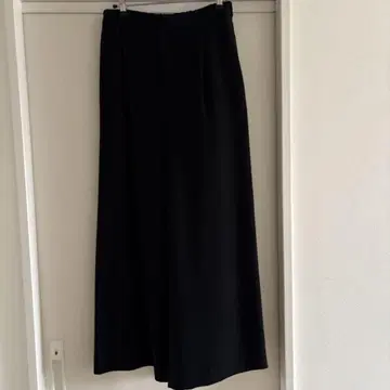 Dresseria/블랙 와이드 팬츠 플리츠