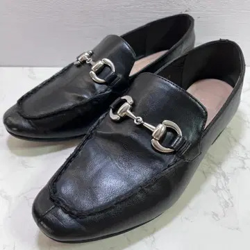 enchanted 비트 로퍼 블랙 천연 가죽 23cm