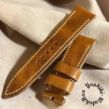 hor-213 HORWEEN 가죽 내추럴 손목시계 벨트 러그 폭 24