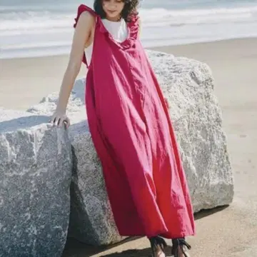 새상품 Freada 인도 프릴 살로펫 레드 프리 사이즈