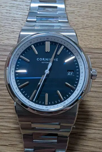 [부속품 완비] CORNICHE 라 그랑데 오토매틱 손목시계 다크 블루