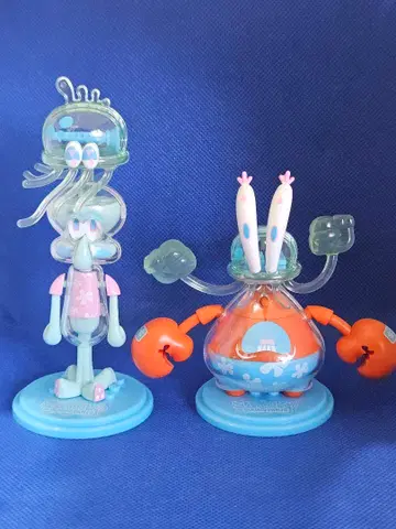 스펀지밥의 이카르도와 카니 씨 피규어 세트 해파리 Ver.