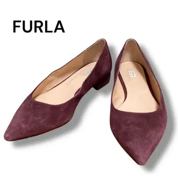 FURLA 훌라 스웨이드 펌프스 38 와인 레드 본체만