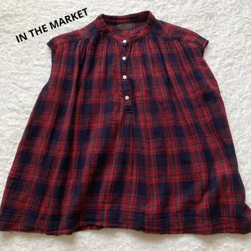 IN THE MARKET 더블 거즈 코튼 상의