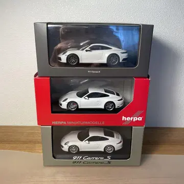 포르쉐 911 Carrera 1/43 화이트 미니카 3대 세트