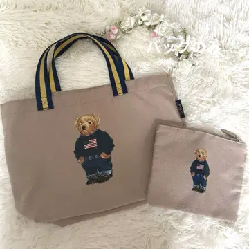 폴로 랄프 로렌 폴로 베어 토트백 베이지