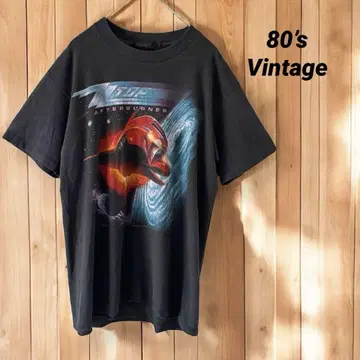 80년대 빈티지 ZZ TOP 싱글 스티치 티셔츠 스미 블랙