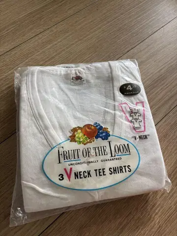 FRUIT OF THE LOOM 무지 3P 티셔츠 USA제 M 사이즈