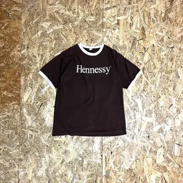 90년대 00년대 Hennessy 브랜디 티셔츠 링거 넥