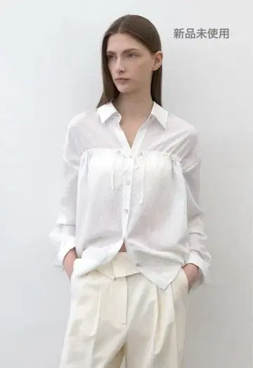 Atelier Nain SHIRRING STRING BLOUSE 화이트