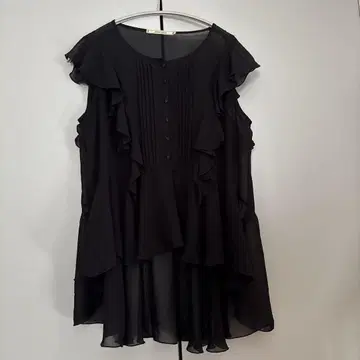 AULA AILA 쉬폰 블라우스 블랙