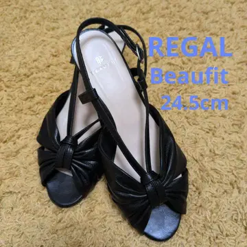 REGAL BEAUFIT 웨지 힐 백 밴딩 샌들 24.5cm