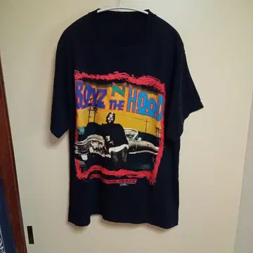 90s 빈티지 아이스 큐브 티셔츠 블랙 랩 티셔츠