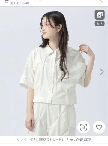 빔즈 하트 블라우스 셔츠 핑 자수 셔츠 여성용