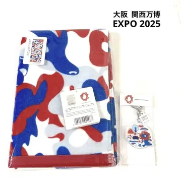 오사카 간사이 엑스포 디자인 페이스타월 아크릴 키링 EXPO2025