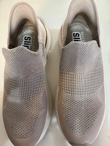 SKECHERS Slip-Ins 베이지 라메 스니커즈 24.0