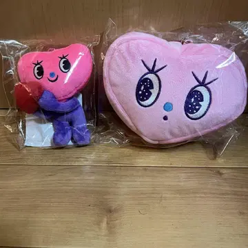 니시노 카나 더블 하트짱 더브하치 파우치 봉제 인형 키링 세트