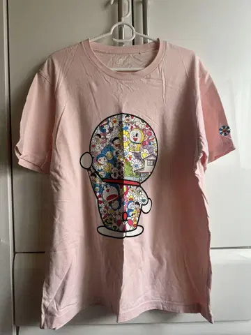 도라에몽 티셔츠 XL 핑크