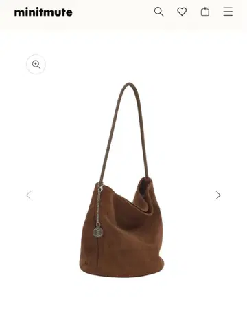minitmute tobo bag 브라운 스웨이드 숄더백