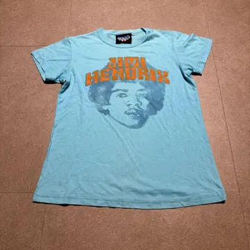 Junk food Jimi hendrix 반팔 티셔츠 스카이블루 밴딩 M