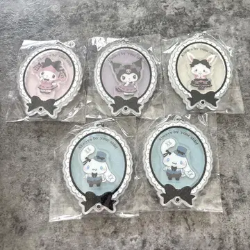 산리오 시크릿 커스텀 아크릴 참 블랙 리본 5종 세트