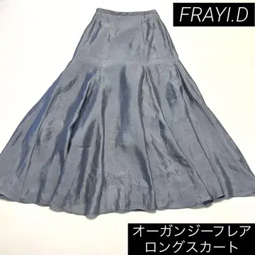 새상품급 FRAYI.D 프레이 아이디 오간자 플레어 롱 스커트
