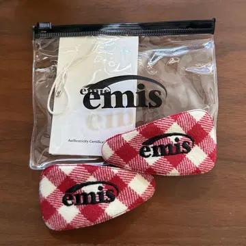 emis 체크 와이드 헤어핀 2개 세트