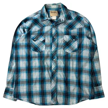 WRANGLER 랭글러 웨스턴 셔츠 옴브레 긴팔 구제 의류 90년대