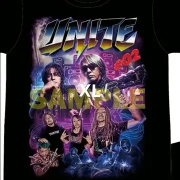 XL 사이즈 콜라보 티셔츠 UNITE2 호르몬 B'z