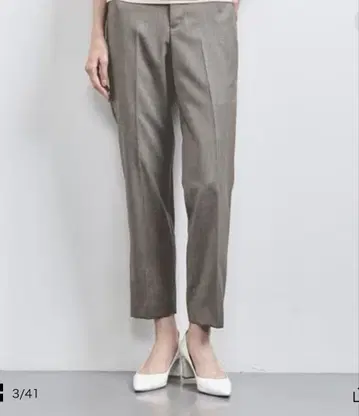 유나이티드 애로우즈 CANONICO 테이퍼드 슬림 팬츠 모카 S