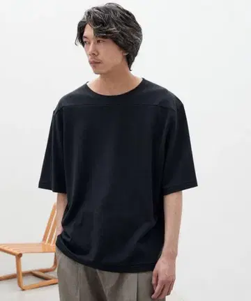 LIDNM SILK BLEND TEE 블랙
