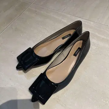 OHGA 블랙 플랫 슈즈