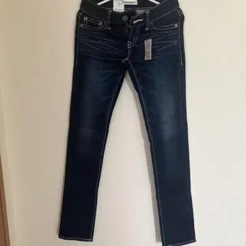 MOUSSY 다크 블루 슬림 핏 데님