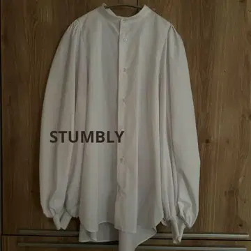 STUMBLY 스텀블리 볼륨 슬리브 블라우스 화이트 36
