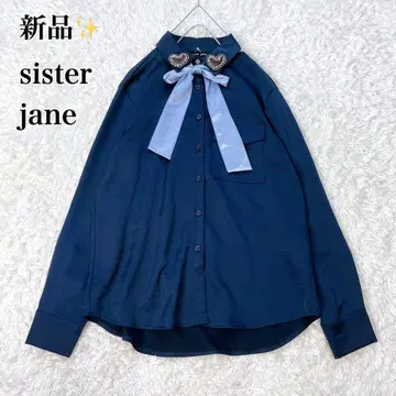 sister jane 시스터 제인 블라우스 하트 비쥬 보타이