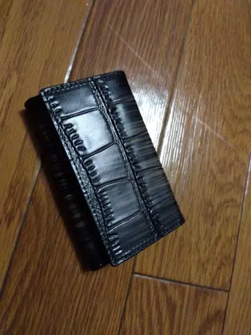 블랙 가죽 크로커다일 스타일 키 케이스