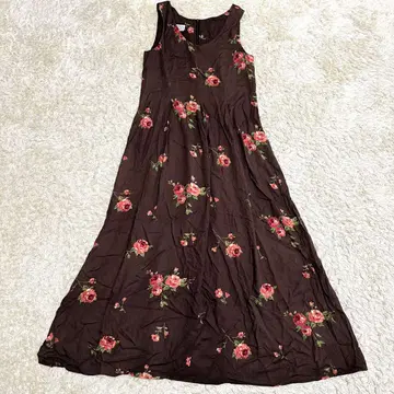 LAURA ASHLEY 롱 원피스 꽃무늬 슬리브리스