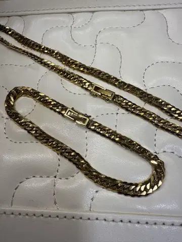 금 키헤이 6면 W 목걸이 팔찌 50cm 20cm