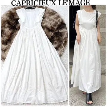 CAPRICIEUX LE'MAGE 개더 절개 원피스 롱