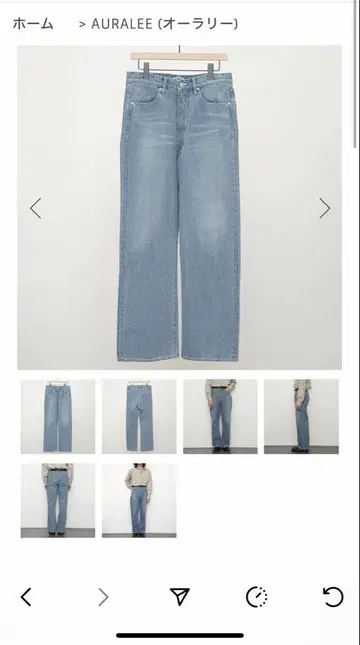2024ss 오라리 SELVEDGE FADED LIGHT DENIM