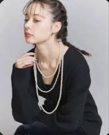 BEAUTY&YOUTH 3중 레이어드 목걸이