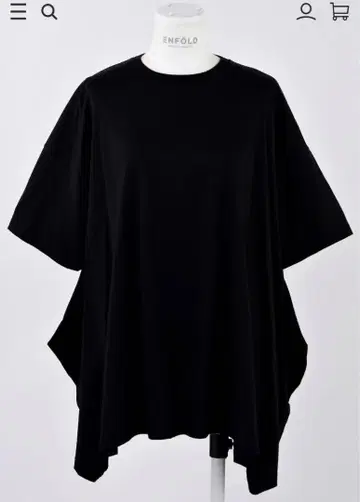 엔폴드 SQUARE BIG T-SHIRT 블랙