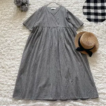 영국 브랜드 [OLIVE/올리브] 깅엄 체크 카슈쿨 원피스