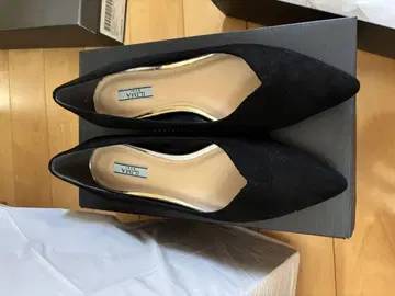 블랙 스틸레토 플랫슈즈 23.5cm ILIMA