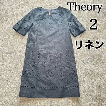 Theory 린넨 반팔 원피스 띠어리 2 M 블랙 검정 리조트