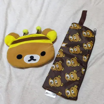 리락쿠마 극세사 흡수 파우치 페이 파우치