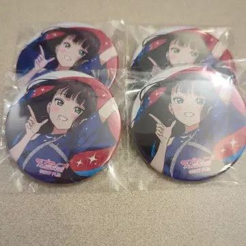 러브 라이브 선샤인 Aqours 가챠 캔뱃지 4개 블랙 다이아