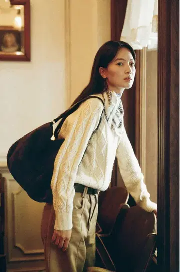 Sac Nacelle 스웨이드 브라운 숄더백