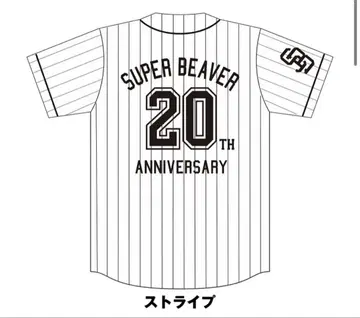 SUPER BEAVER 베이스볼 셔츠 스트라이프 XL 사이즈